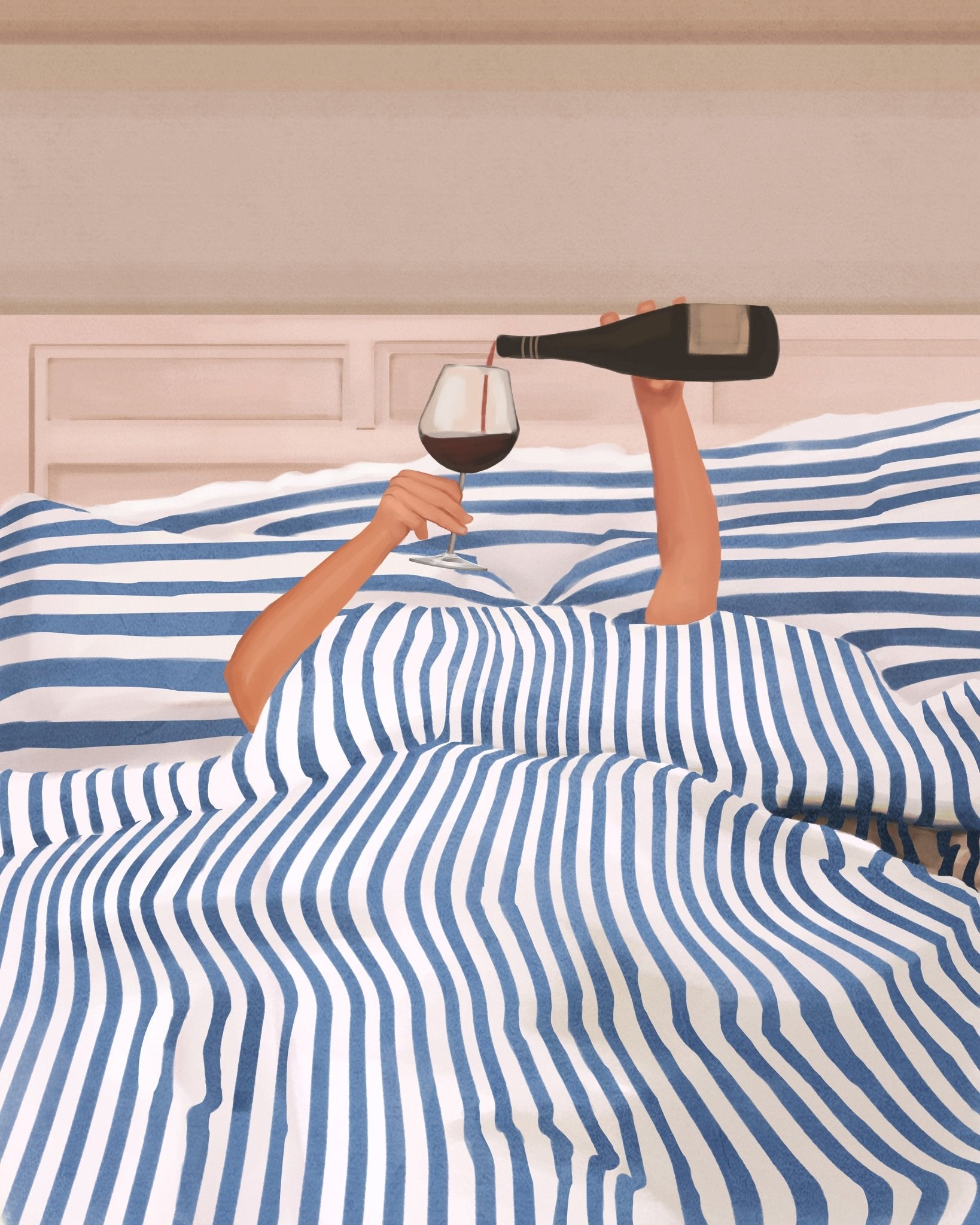 Bed Wine Moment