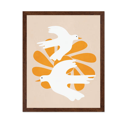 White Birds Golden Leaves