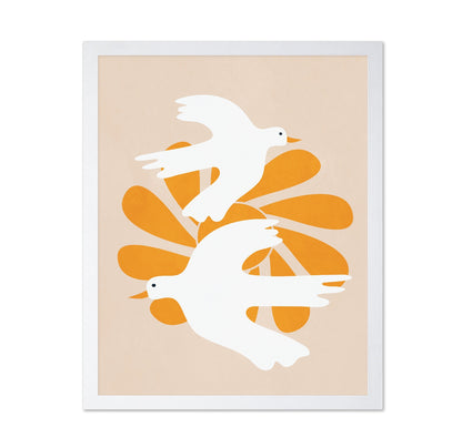 White Birds Golden Leaves