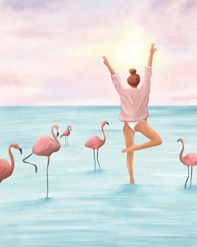 Flamingo Balance Pose