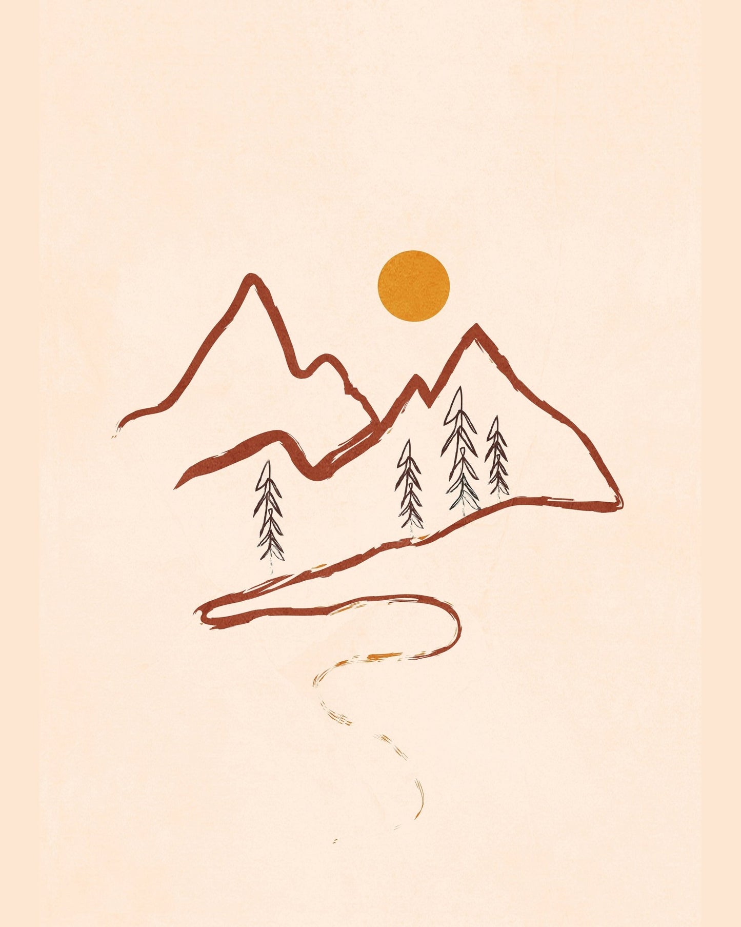 Minimal Mountain Sketch