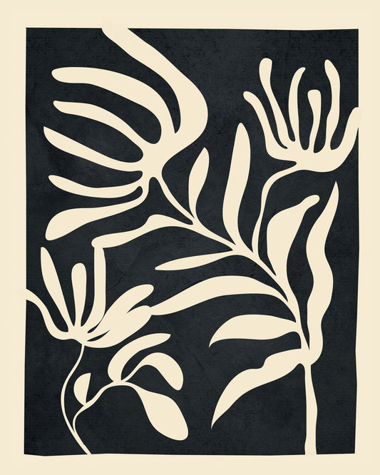 Bold Floral Silhouette No1