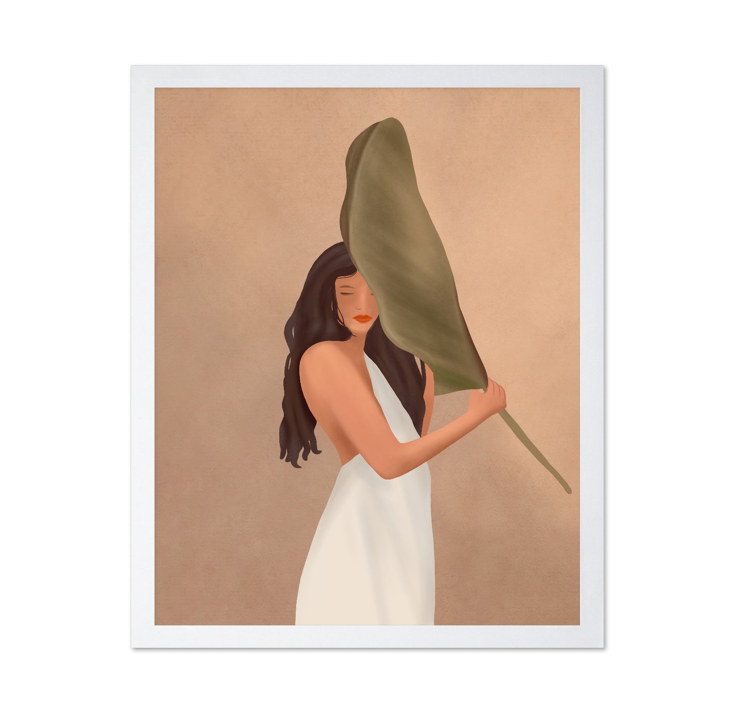 Woman With Leaf