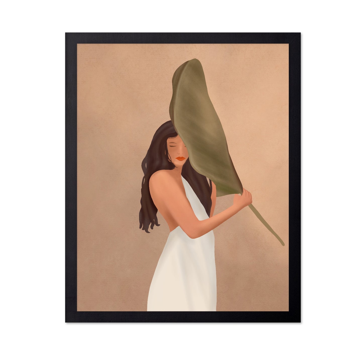 Woman With Leaf