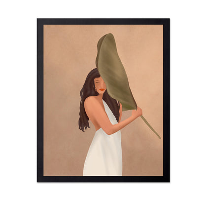Woman With Leaf