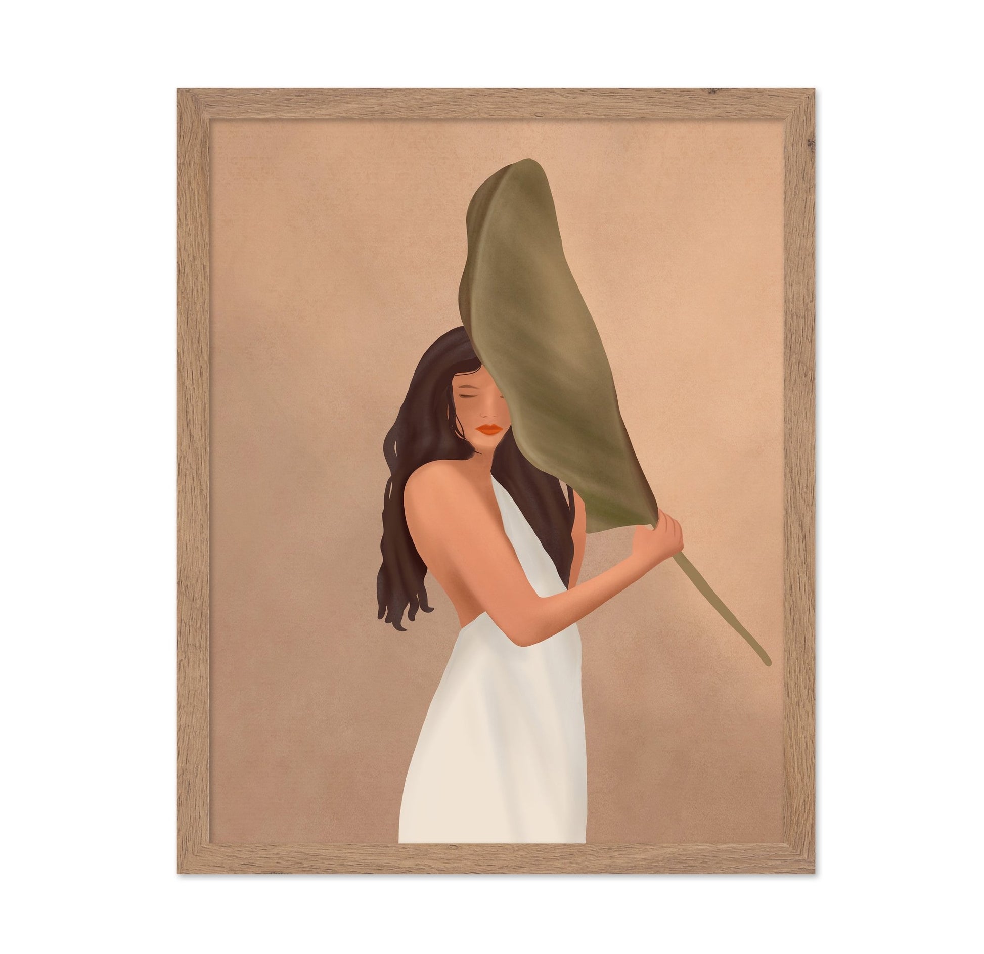 Woman With Leaf