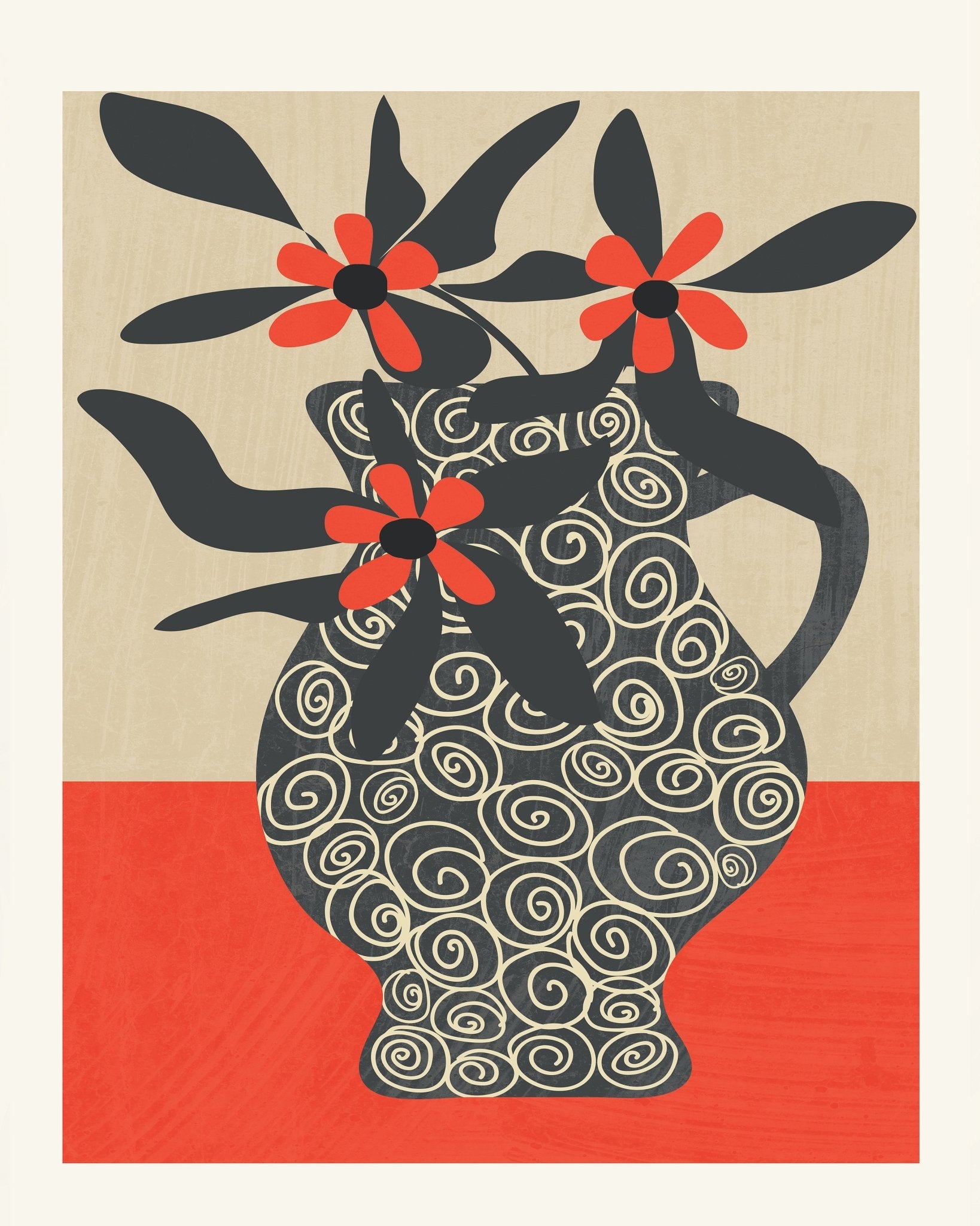 Floral Pattern Vase