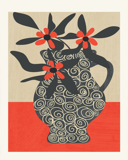 Floral Pattern Vase