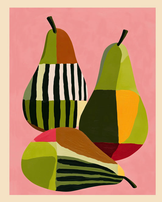 Abstract Pear Trio