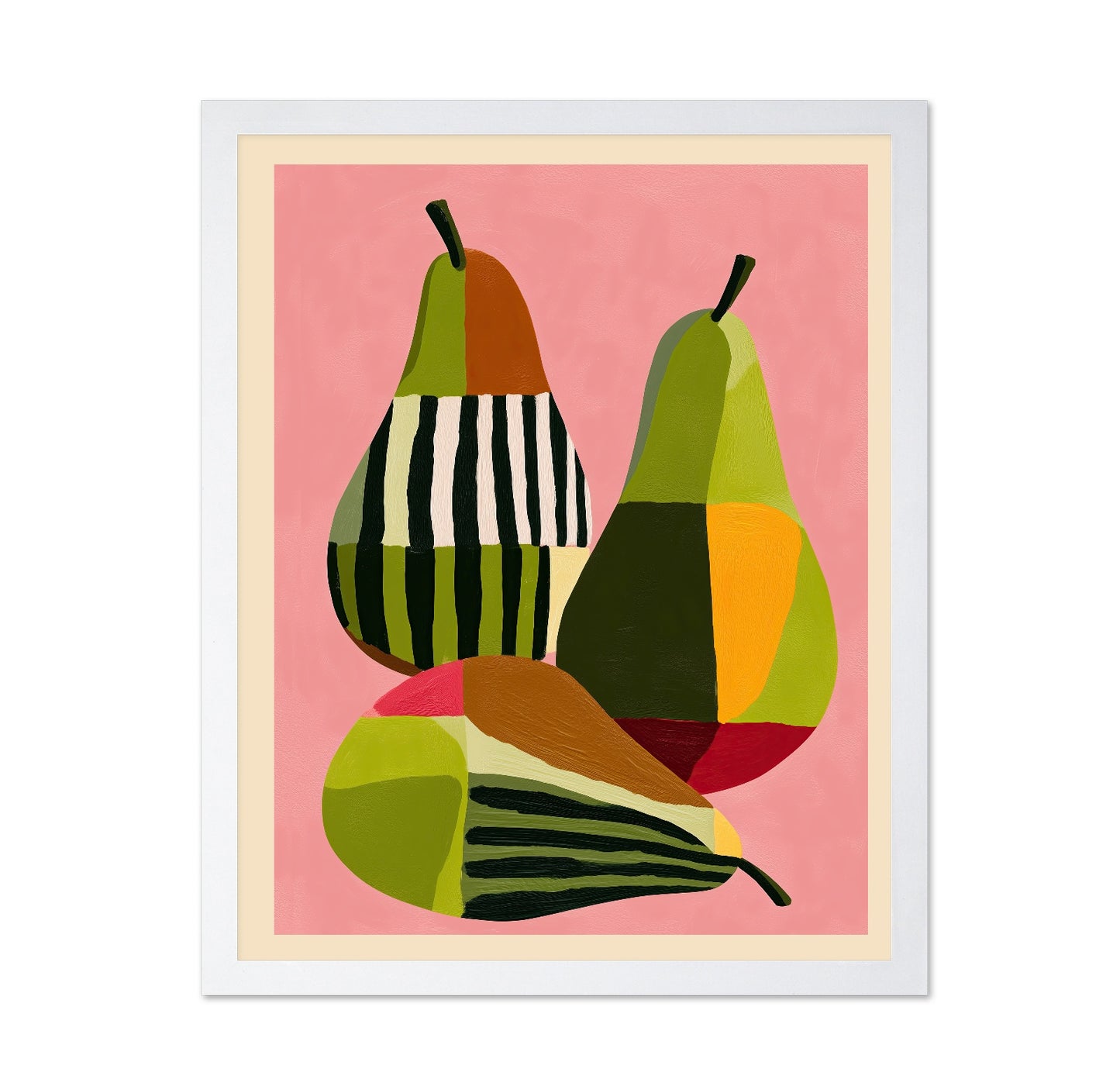 Abstract Pear Trio
