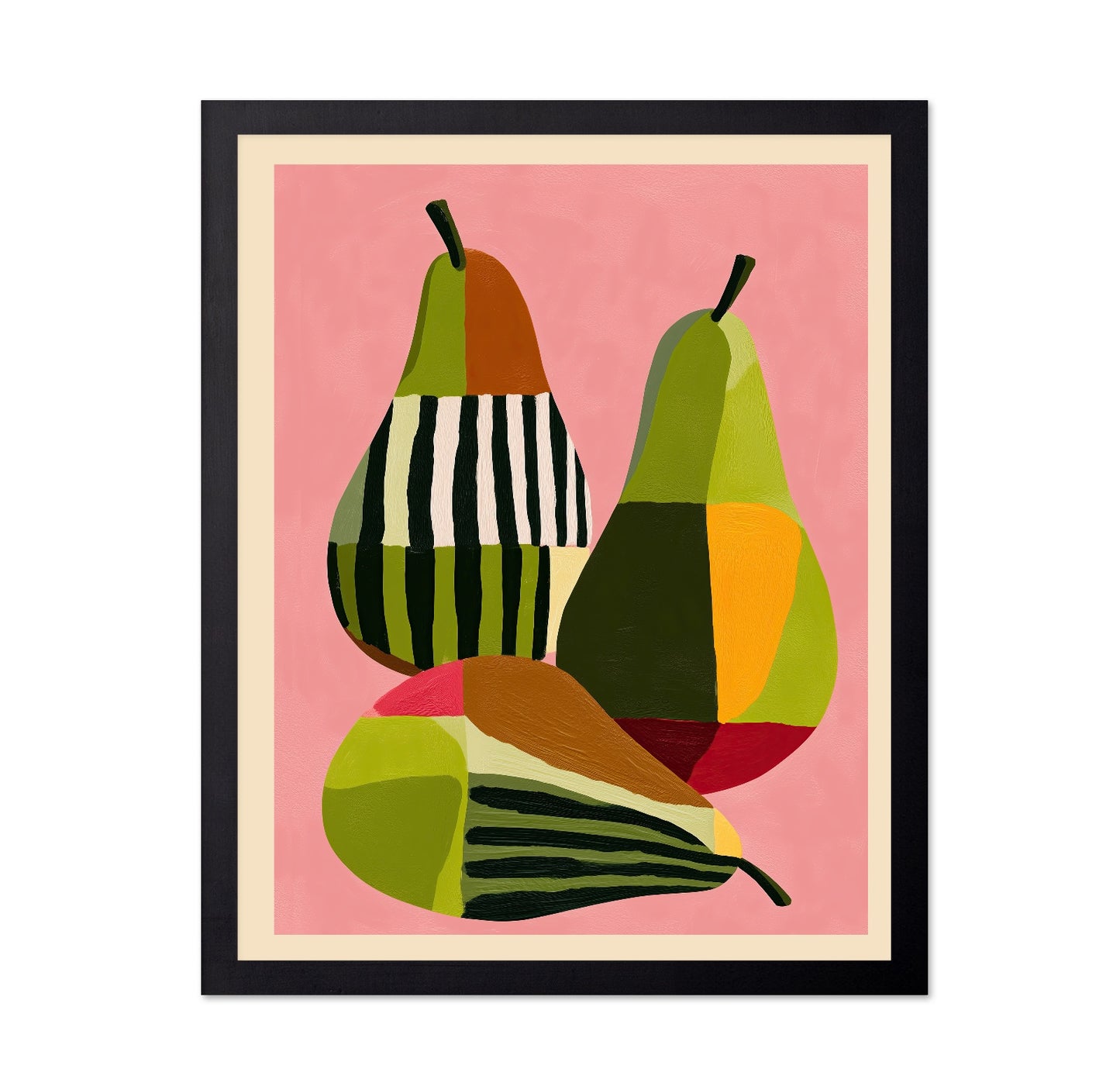 Abstract Pear Trio