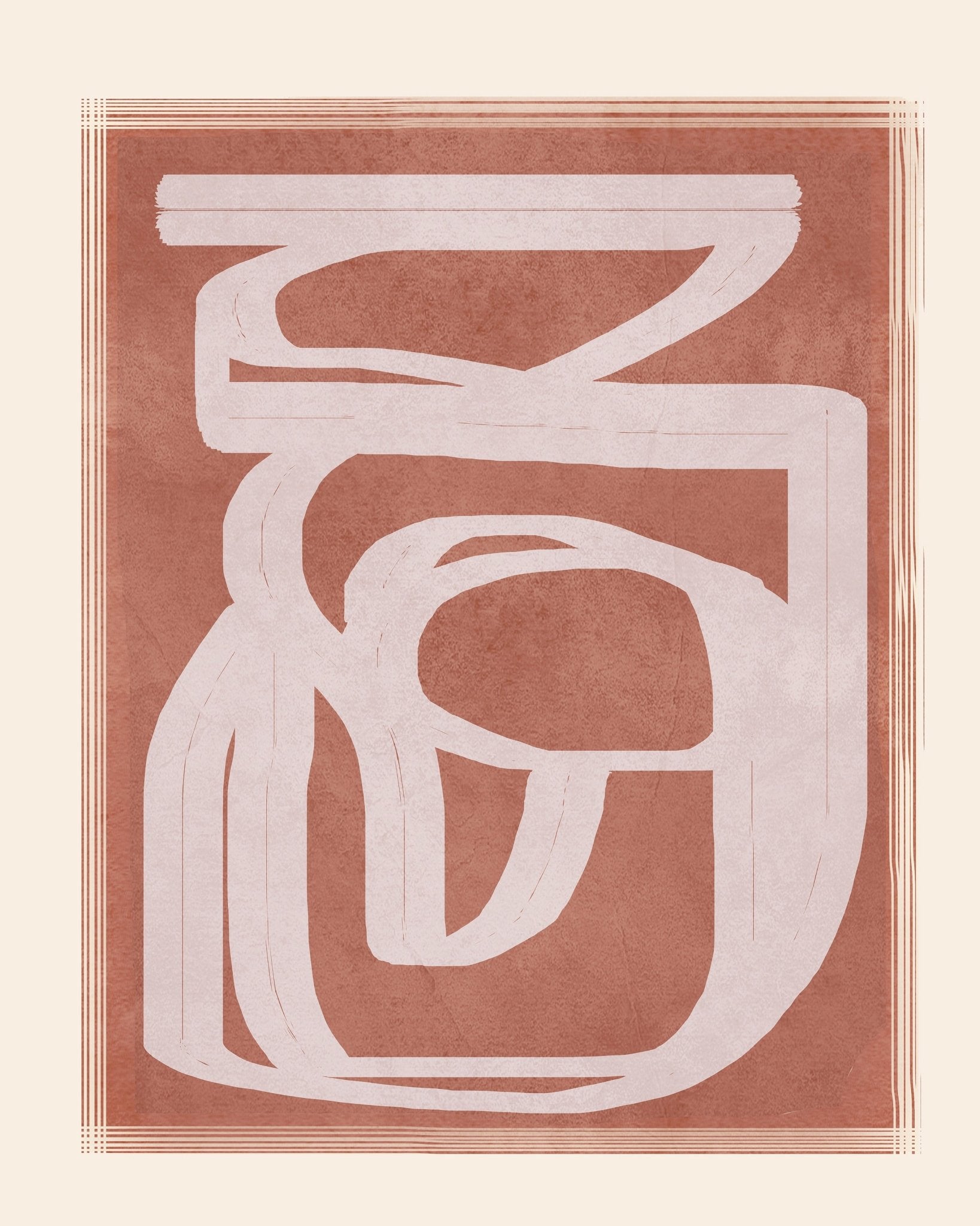 Terracotta Line Vase