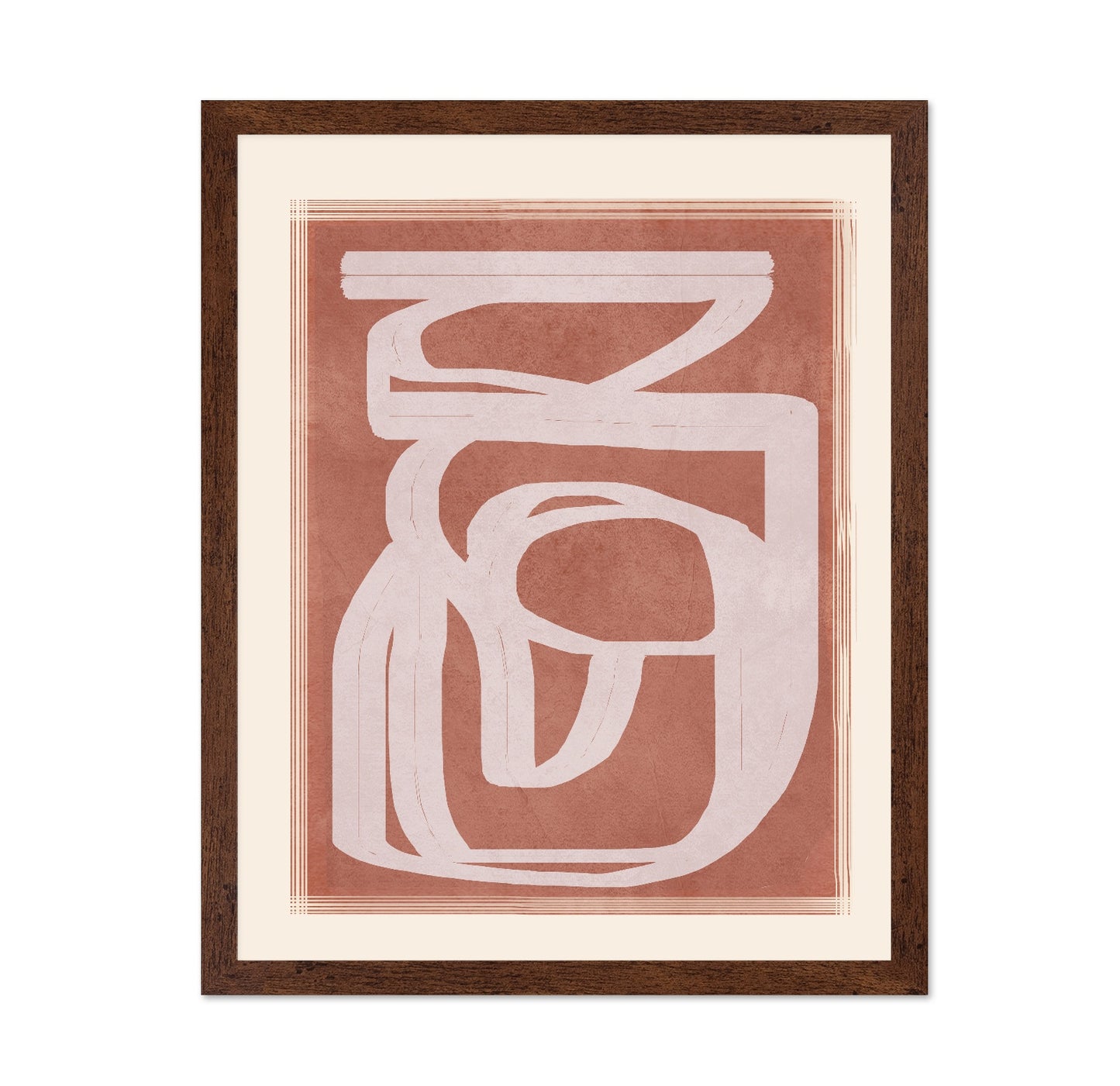 Terracotta Line Vase