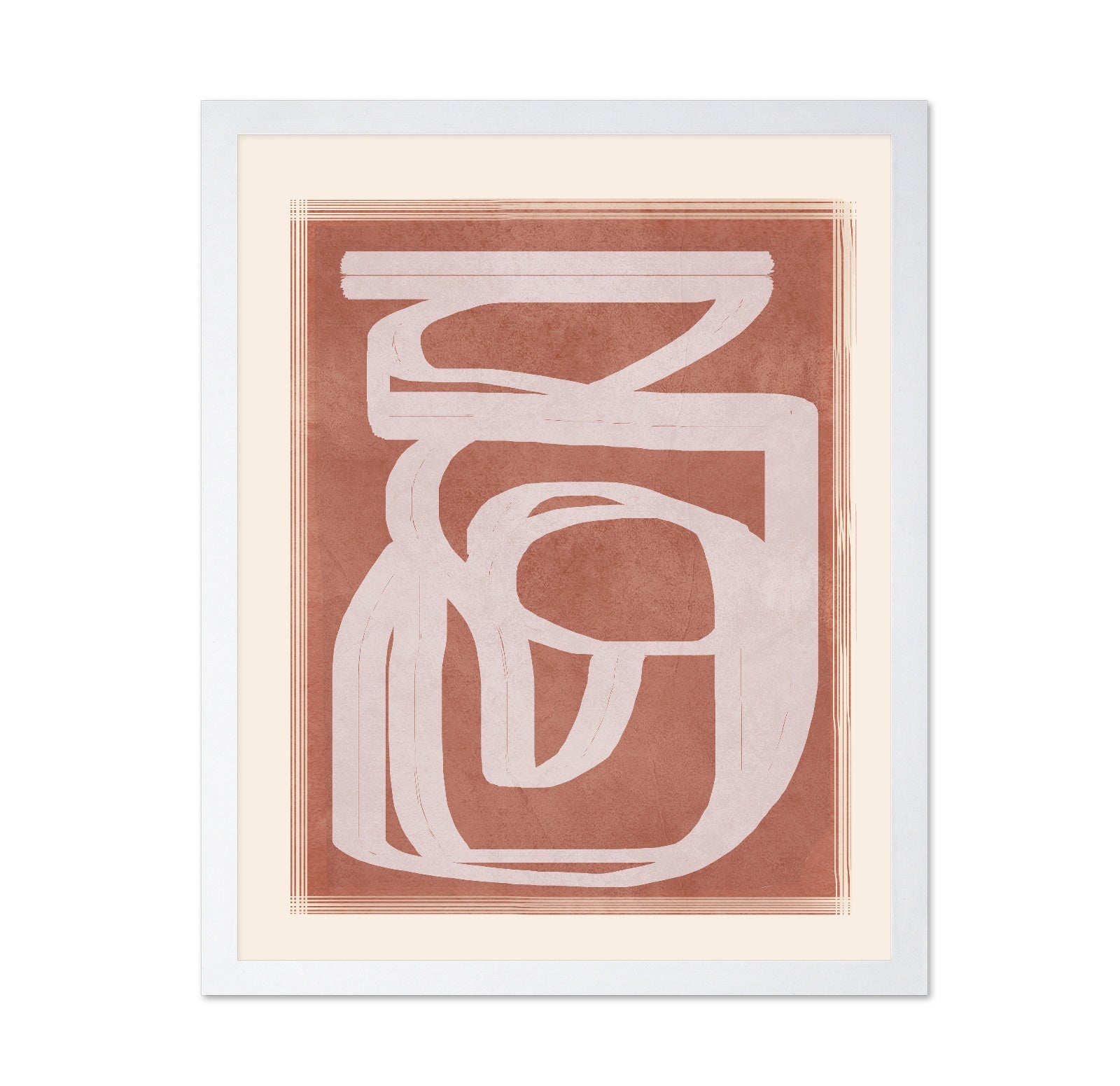 Terracotta Line Vase