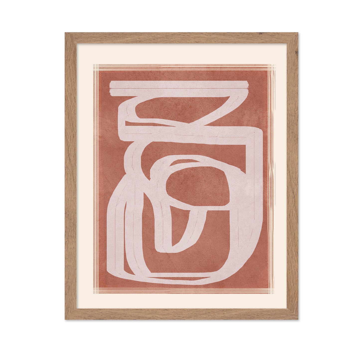 Terracotta Line Vase