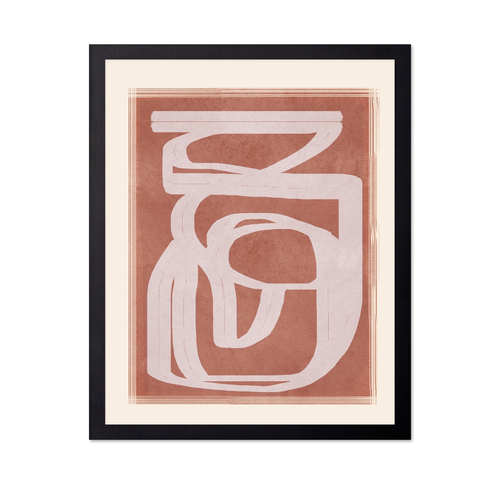 Terracotta Line Vase