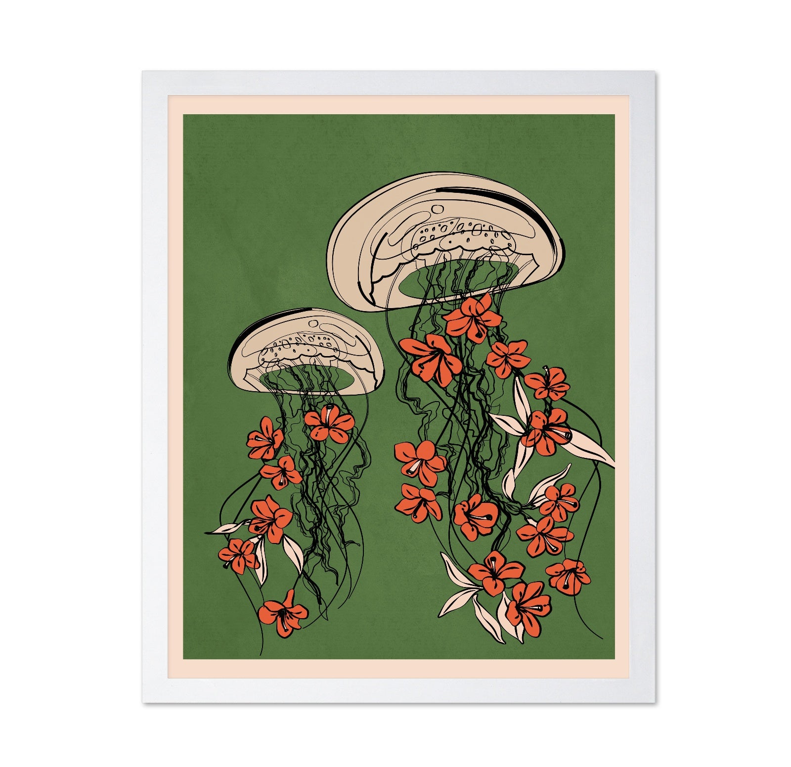 Floral Jellyfish Art