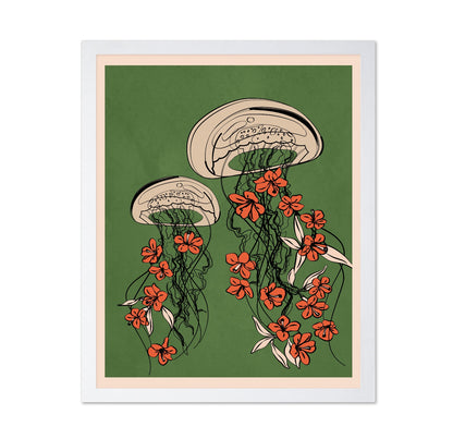 Floral Jellyfish Art