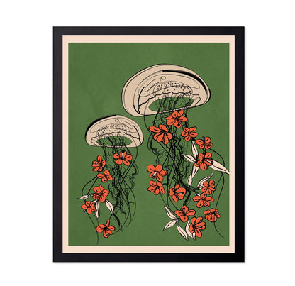 Floral Jellyfish Art