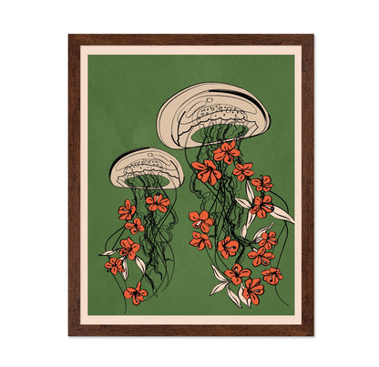 Floral Jellyfish Art