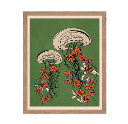Floral Jellyfish Art