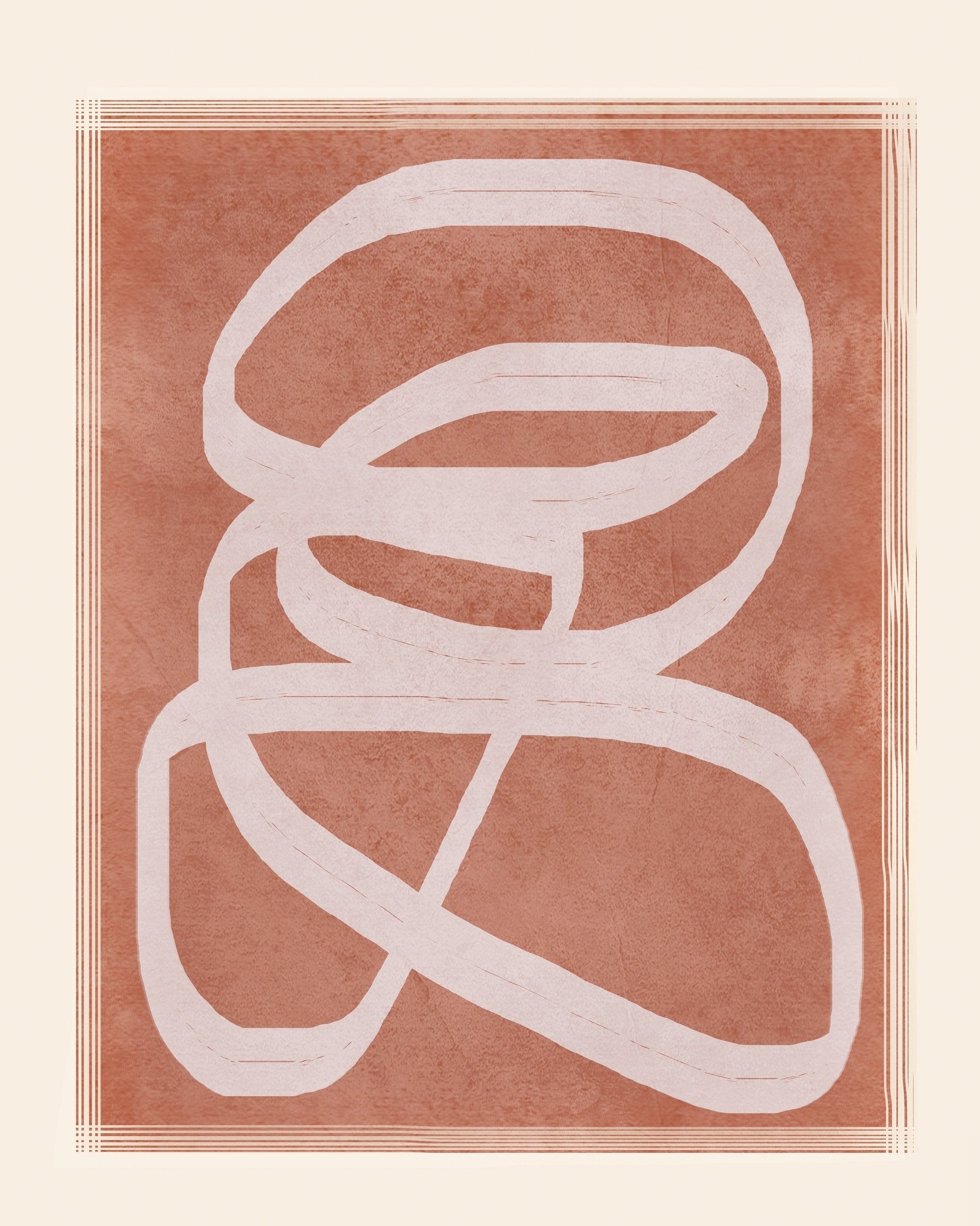 Terracotta Line Abstract