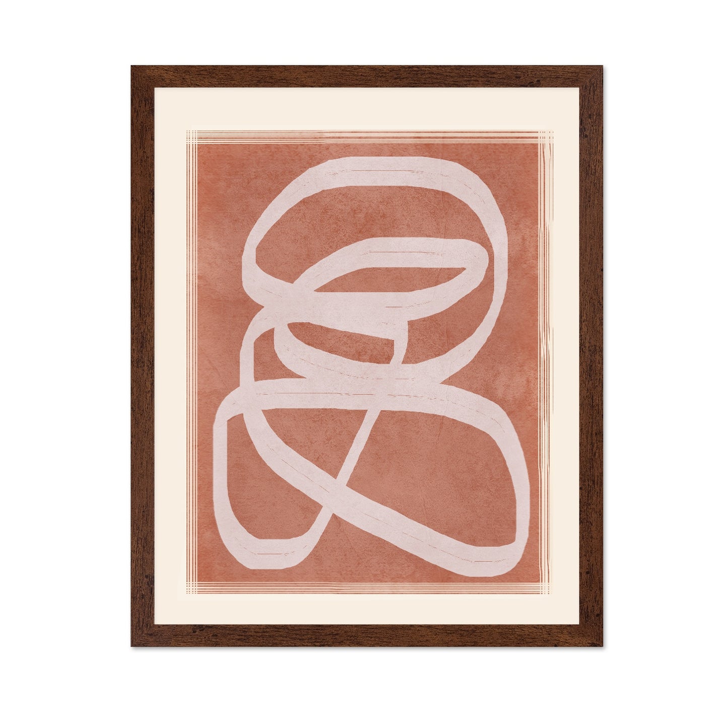 Terracotta Line Abstract