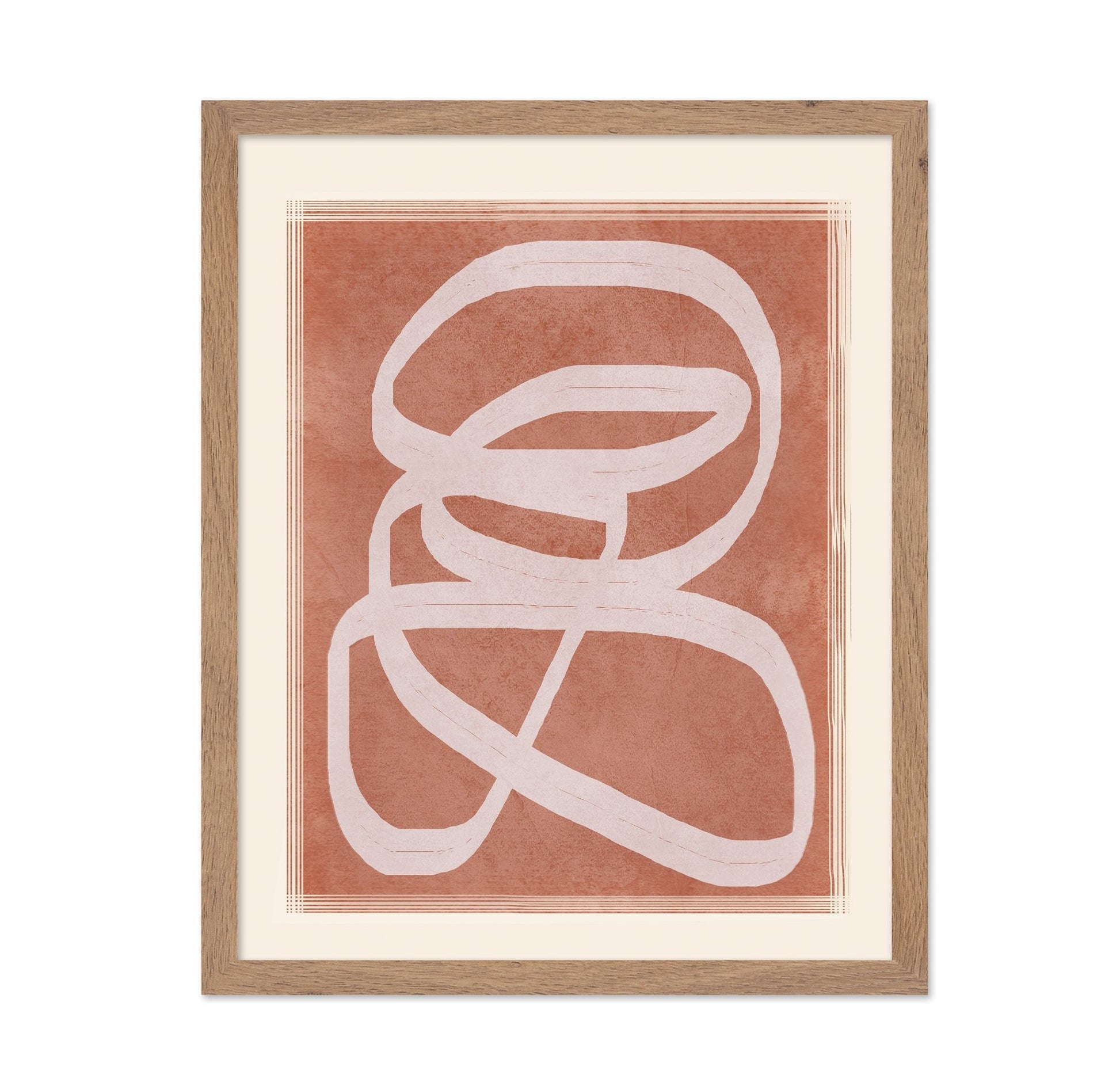 Terracotta Line Abstract