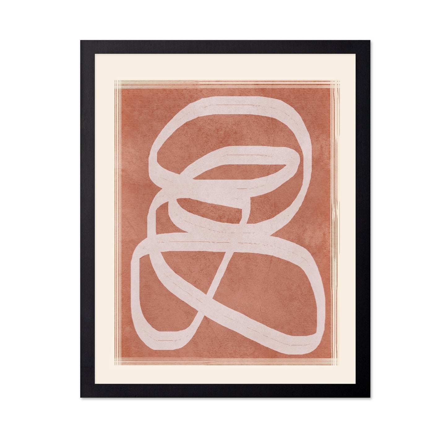 Terracotta Line Abstract