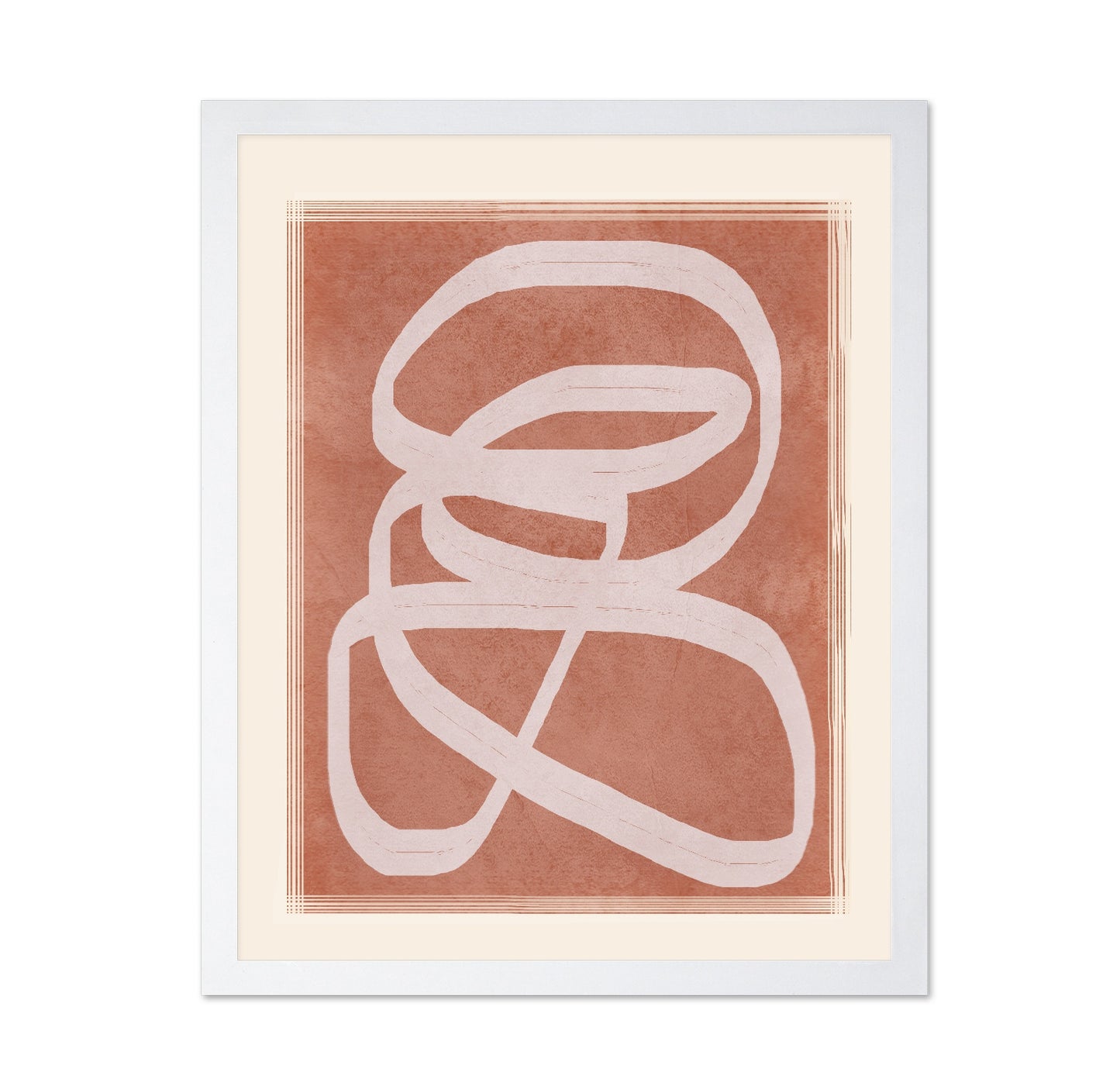 Terracotta Line Abstract