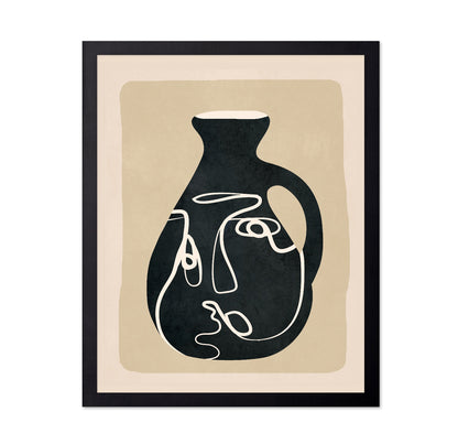 Abstract Face Vase