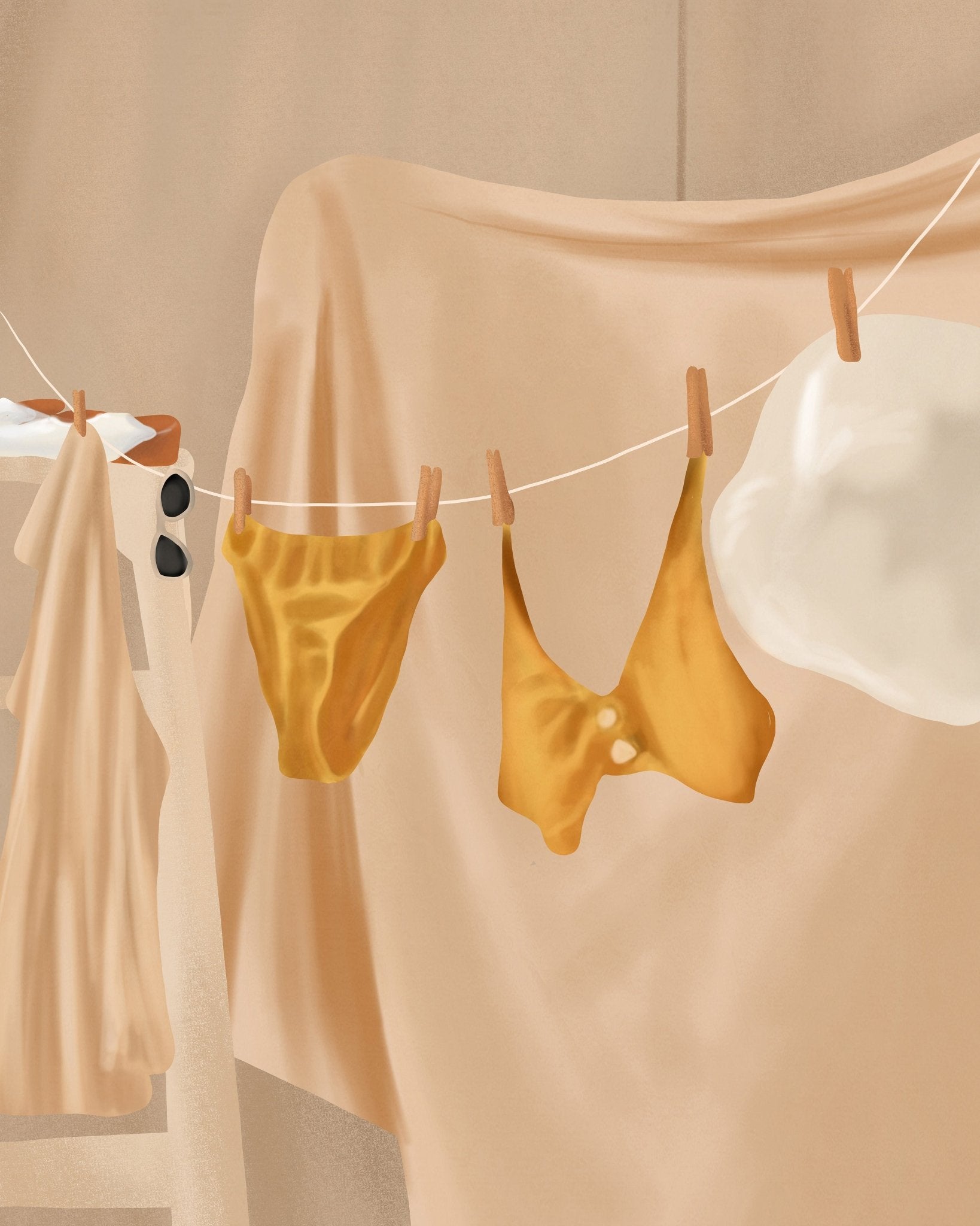Sunlit Laundry Day