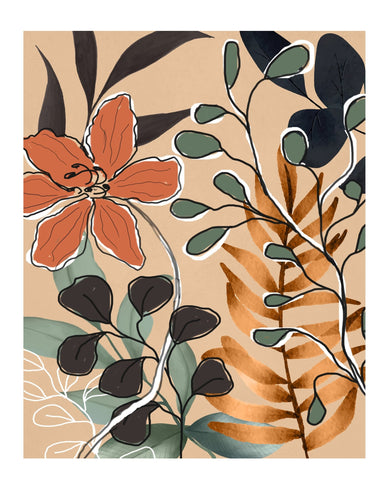 Warm Botanical Lines