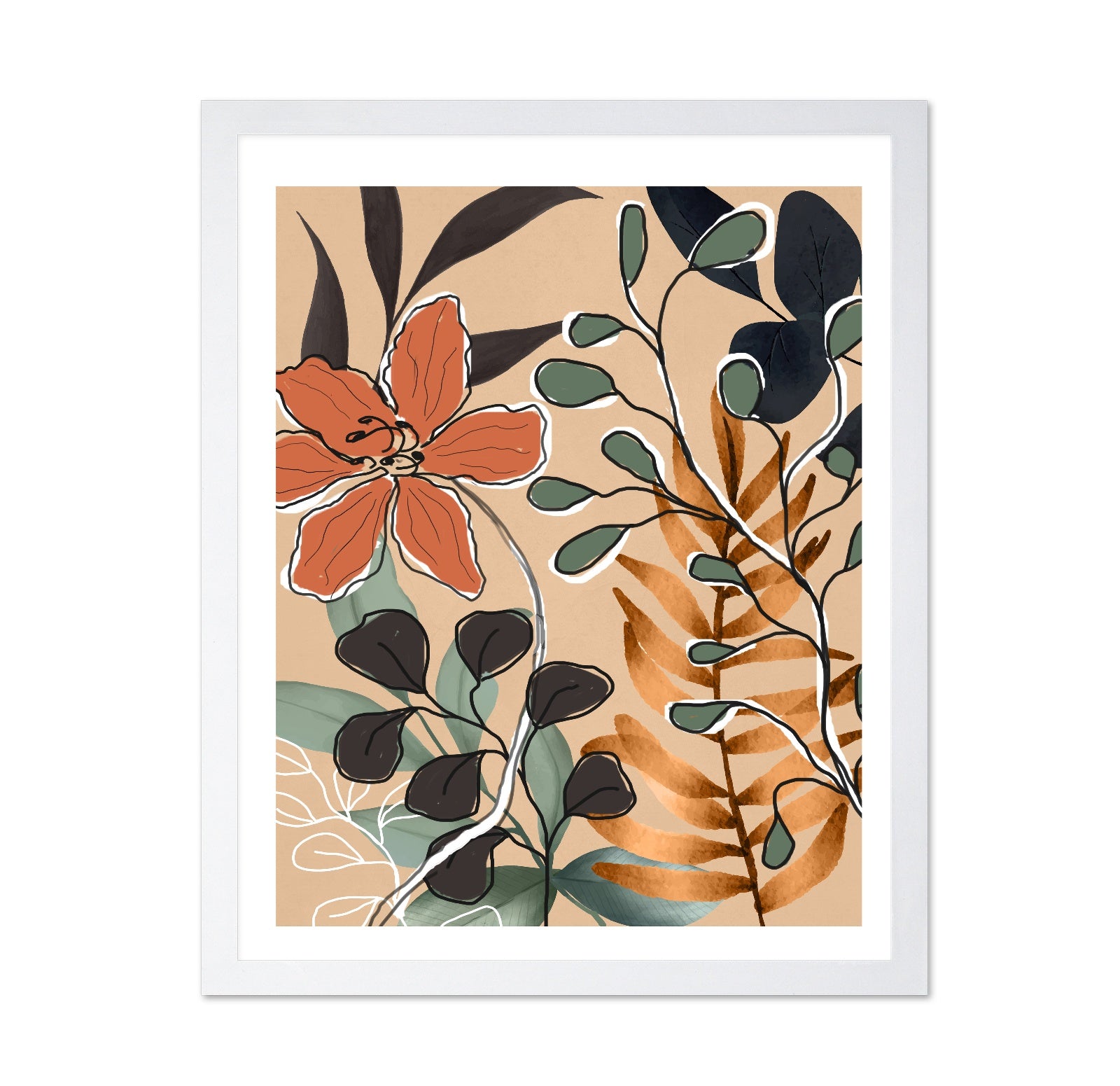 Warm Botanical Lines