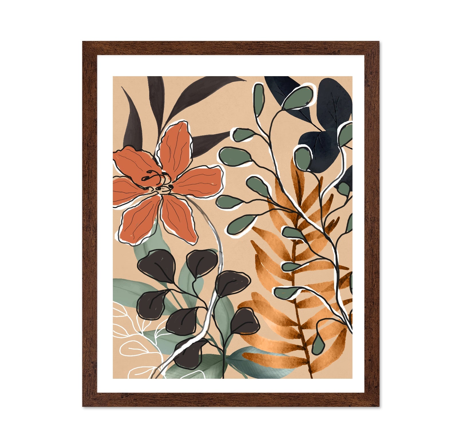 Warm Botanical Lines