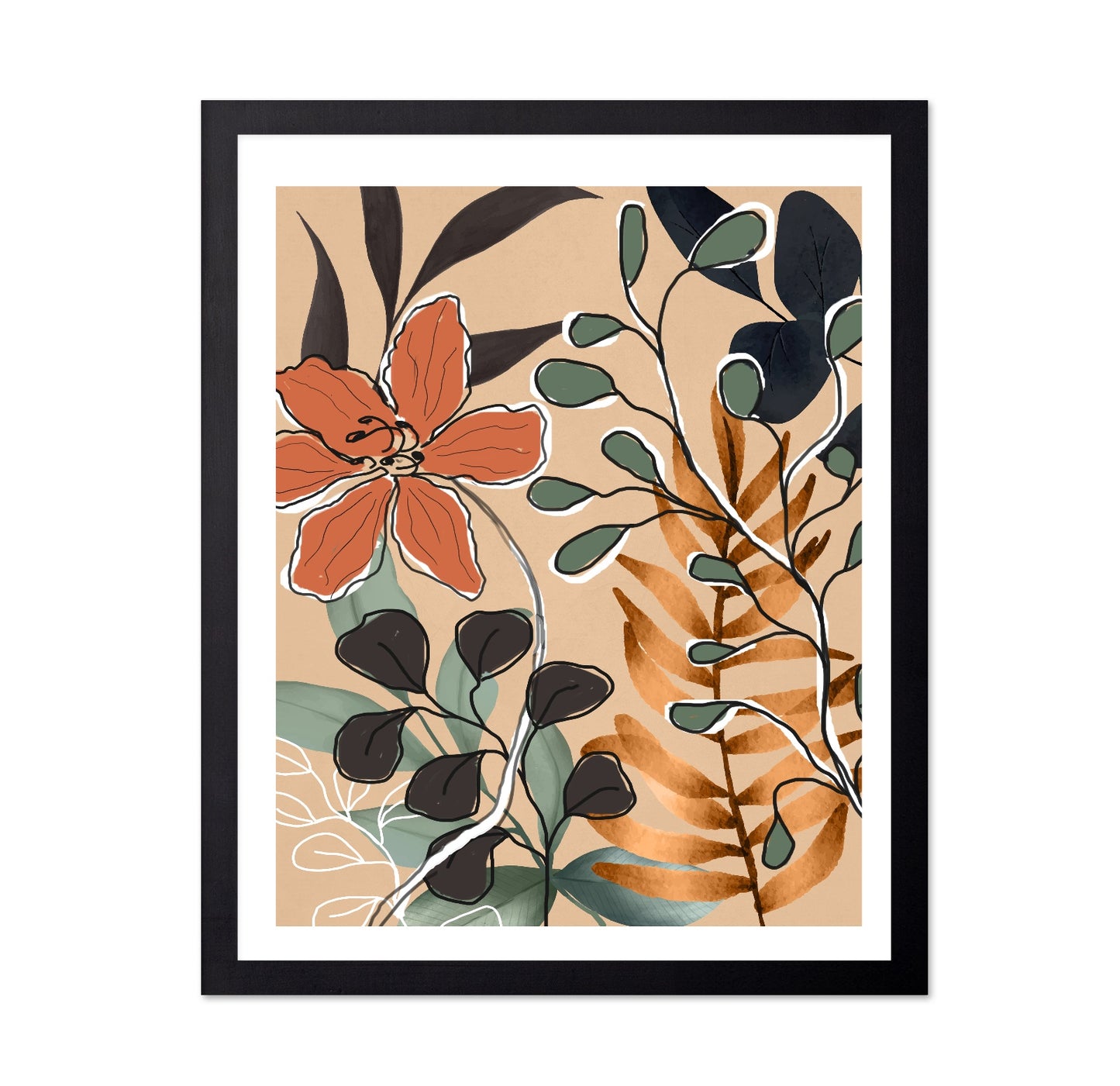 Warm Botanical Lines