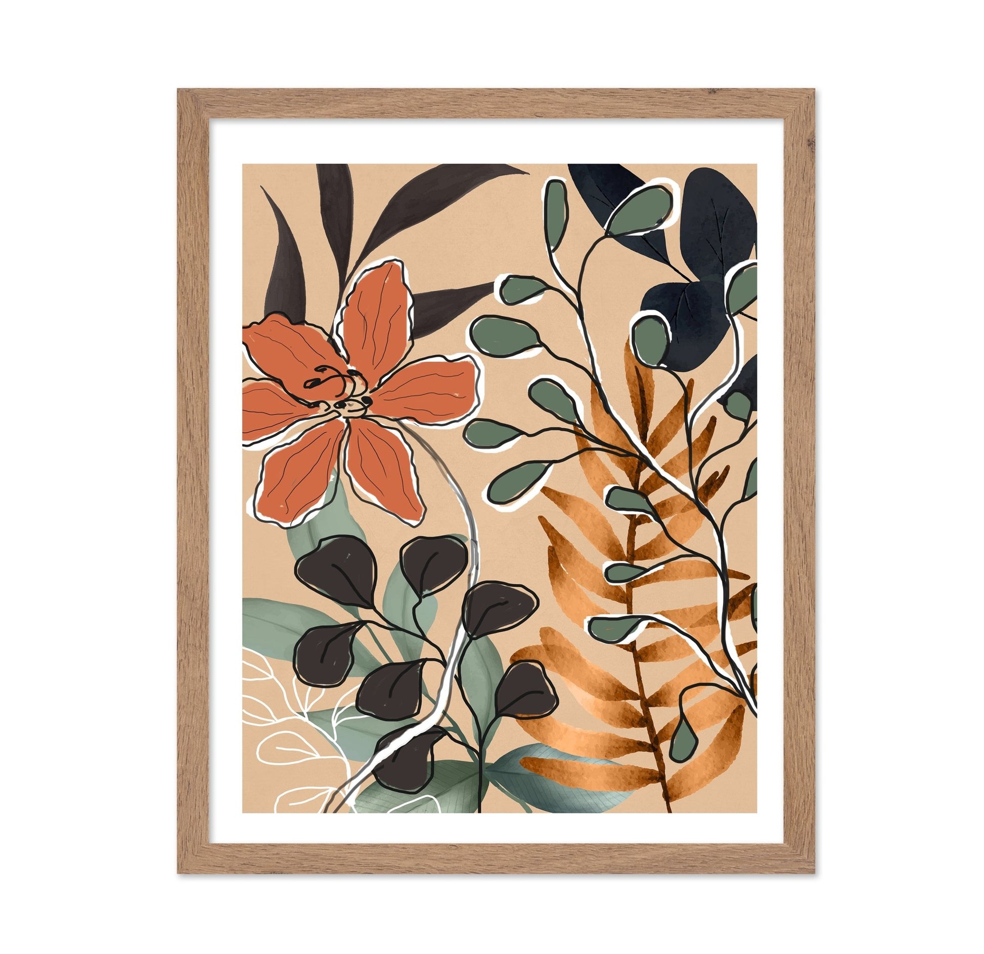 Warm Botanical Lines