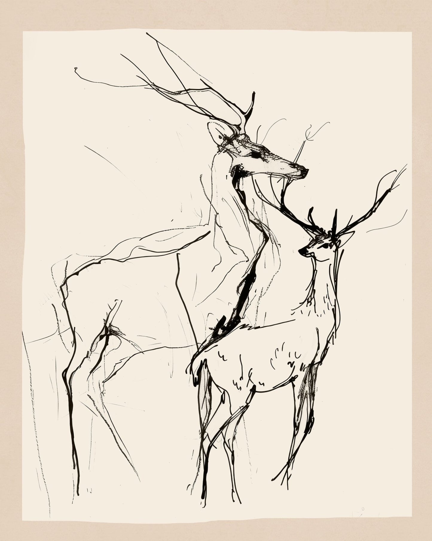Minimal Deer Sketch