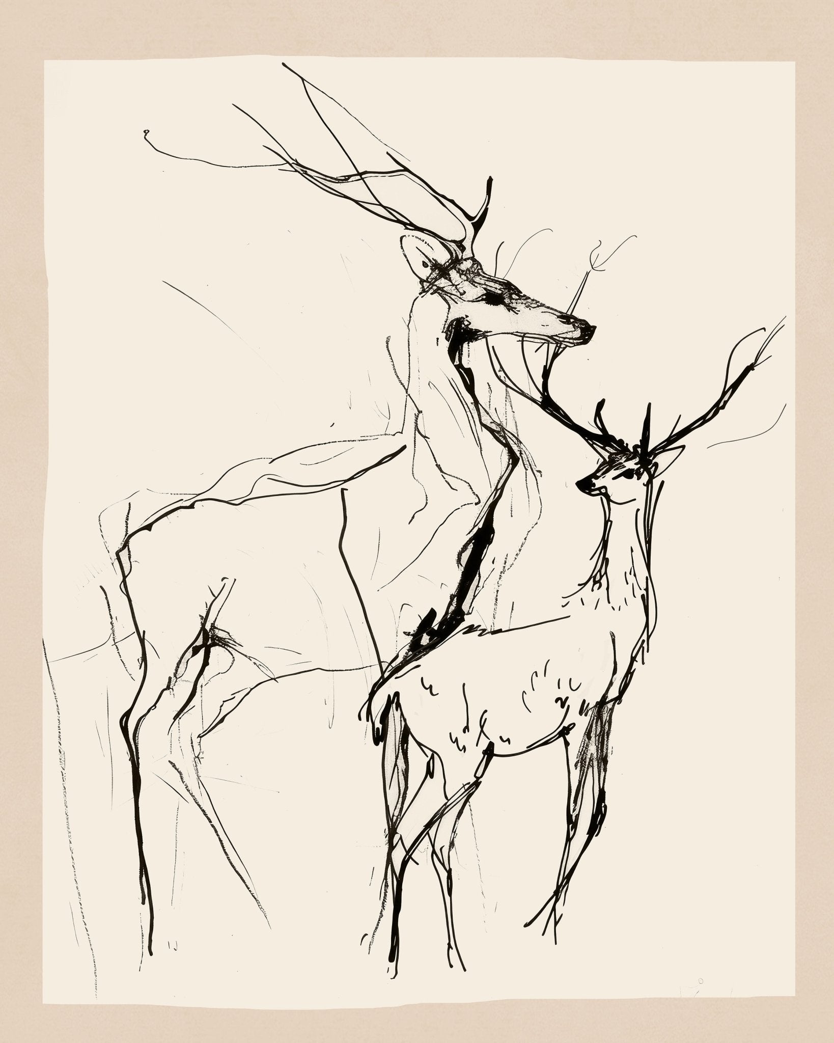 Minimal Deer Sketch