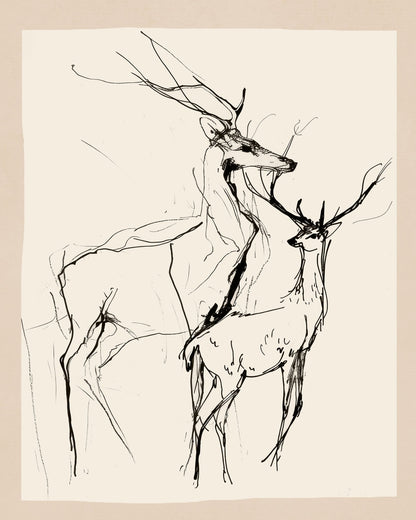Minimal Deer Sketch