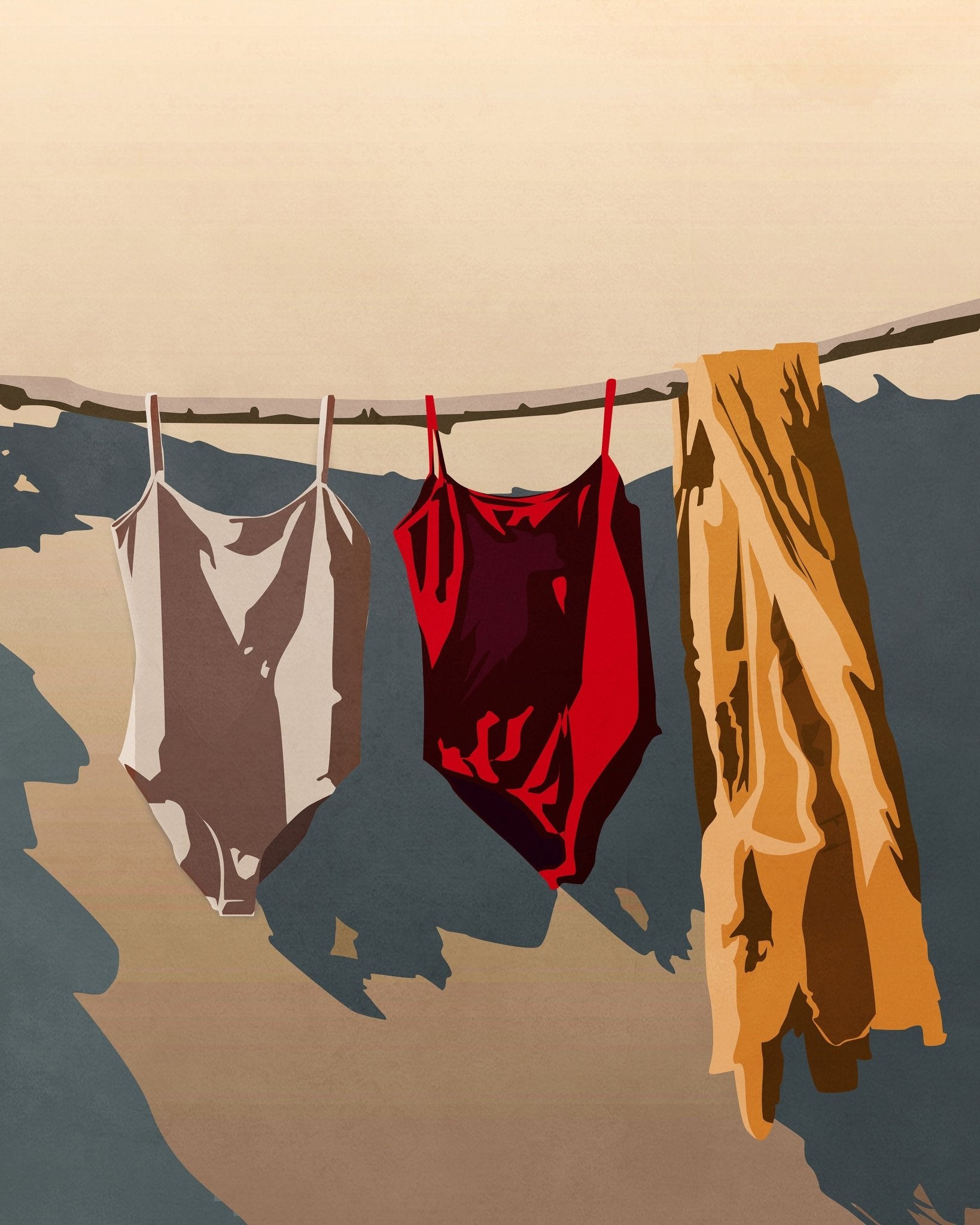 Sunlit Laundry Line