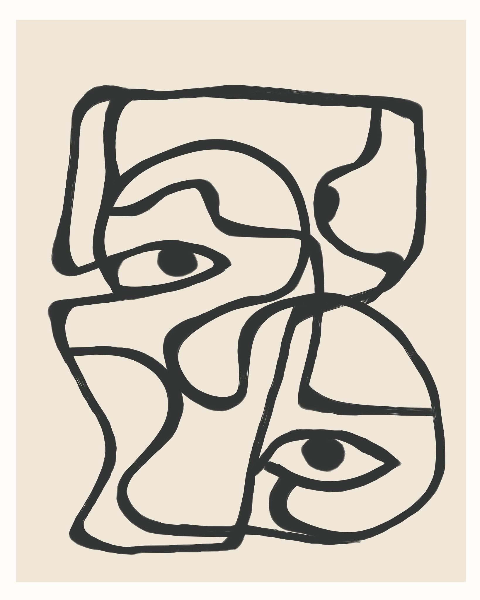 Abstract Face Lines No2
