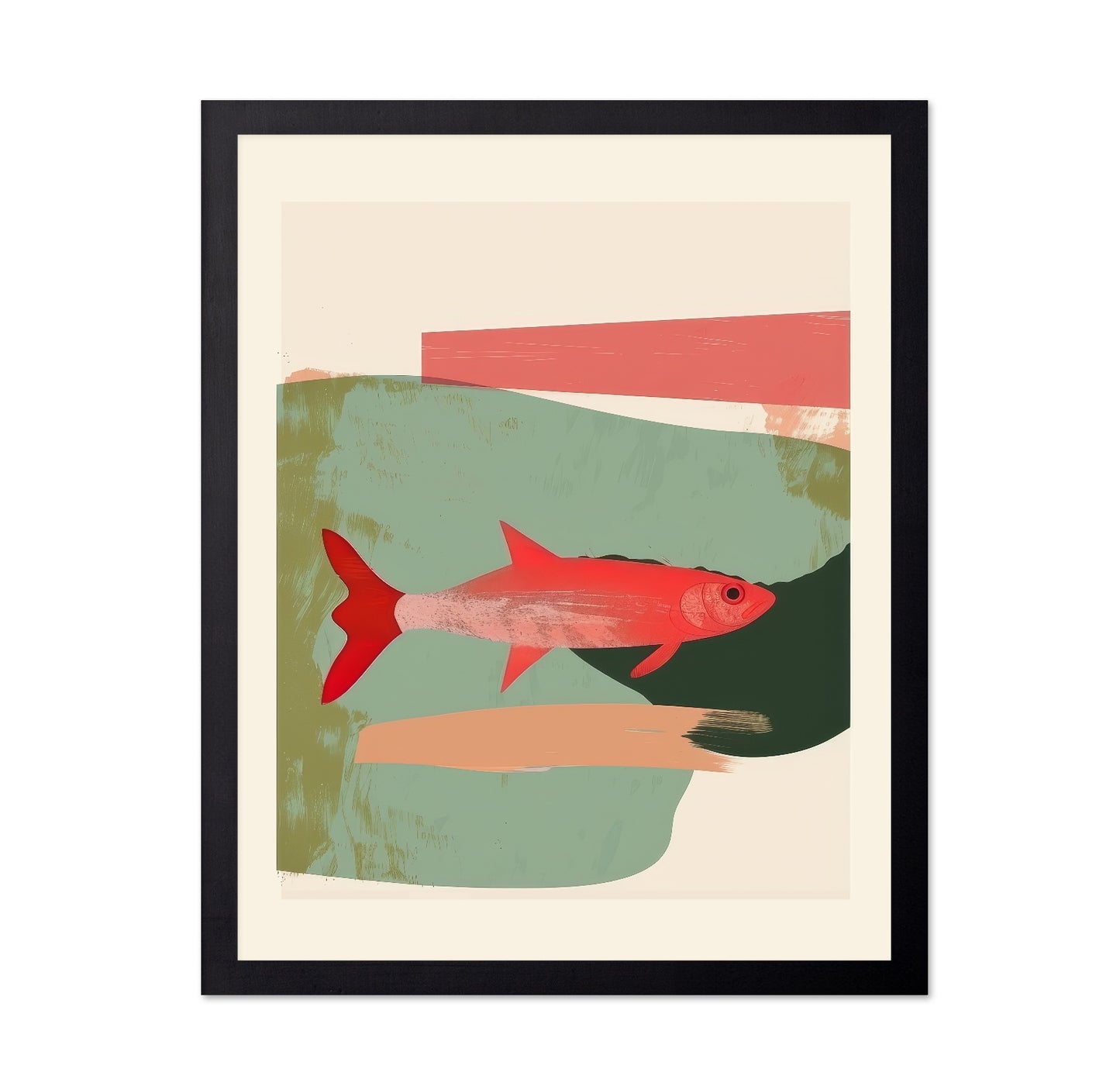 Red Fish Abstract