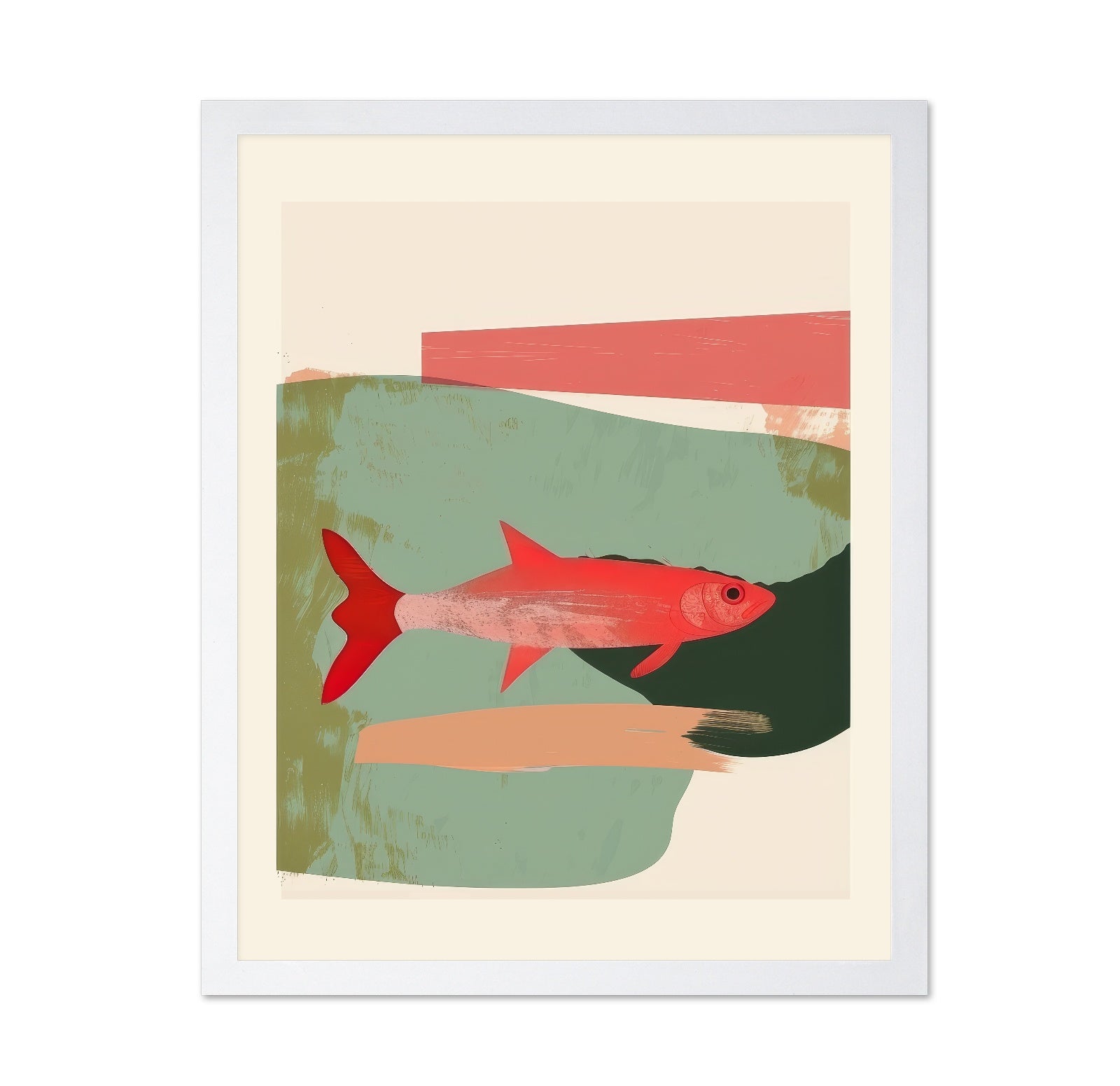 Red Fish Abstract