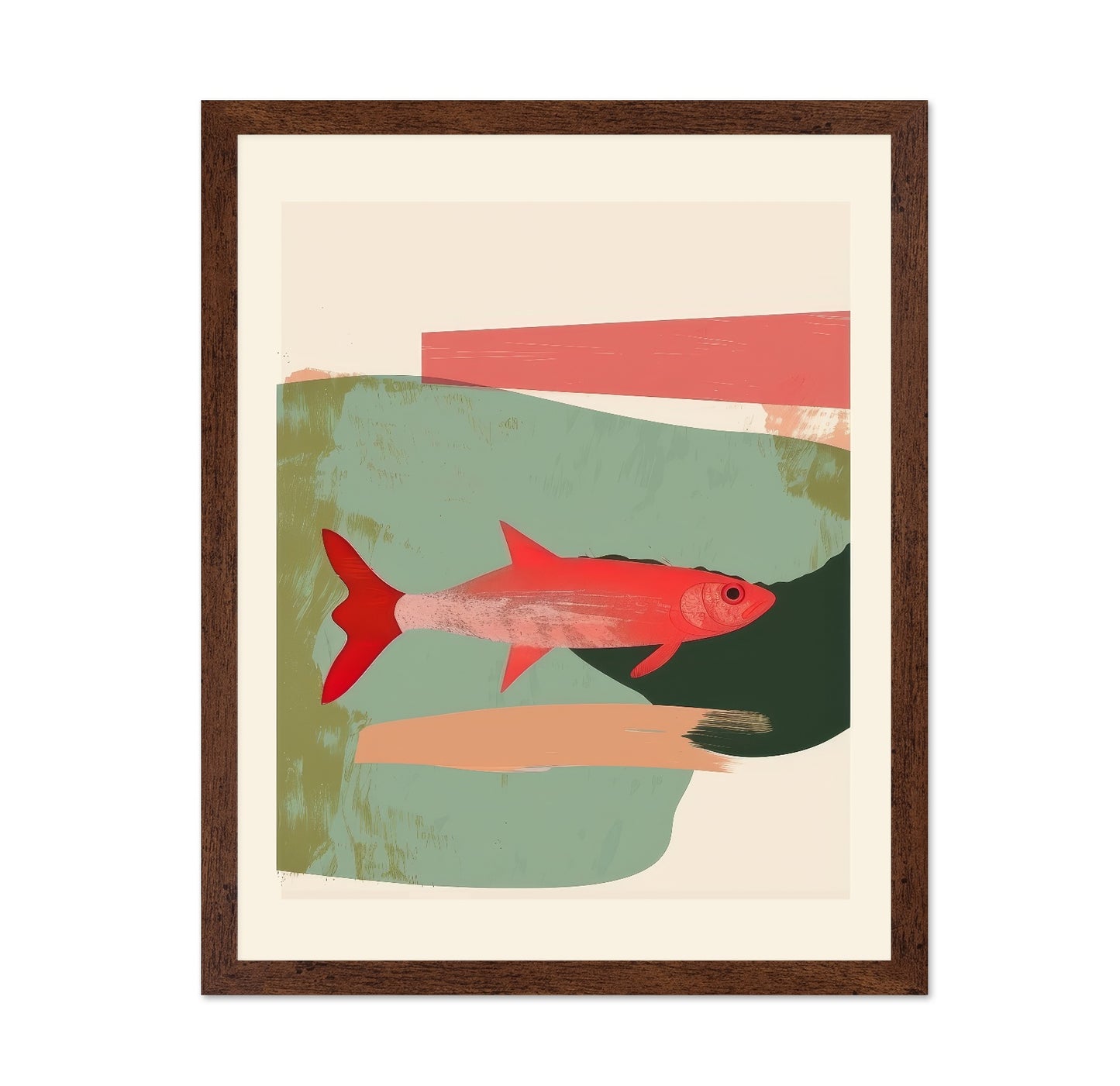 Red Fish Abstract