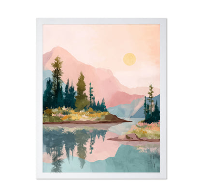 Pastel Mountain Reflection No1