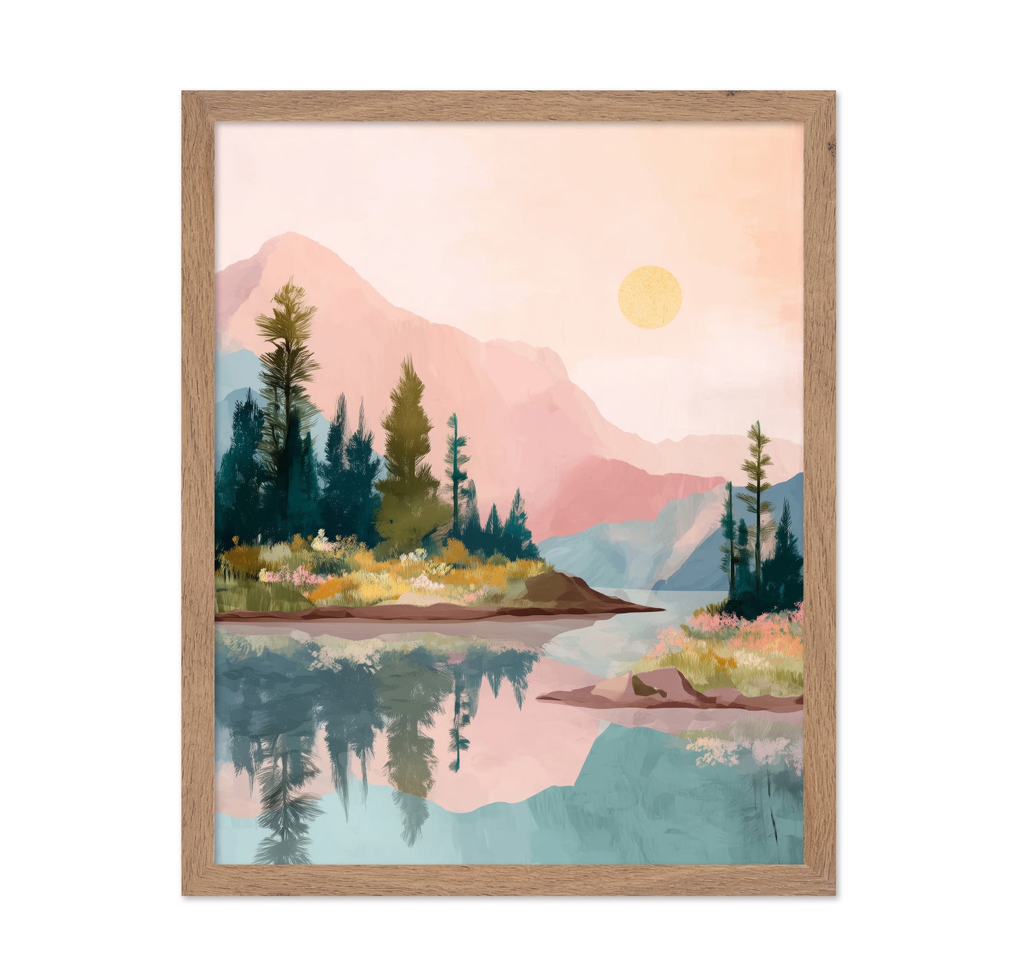 Pastel Mountain Reflection No1