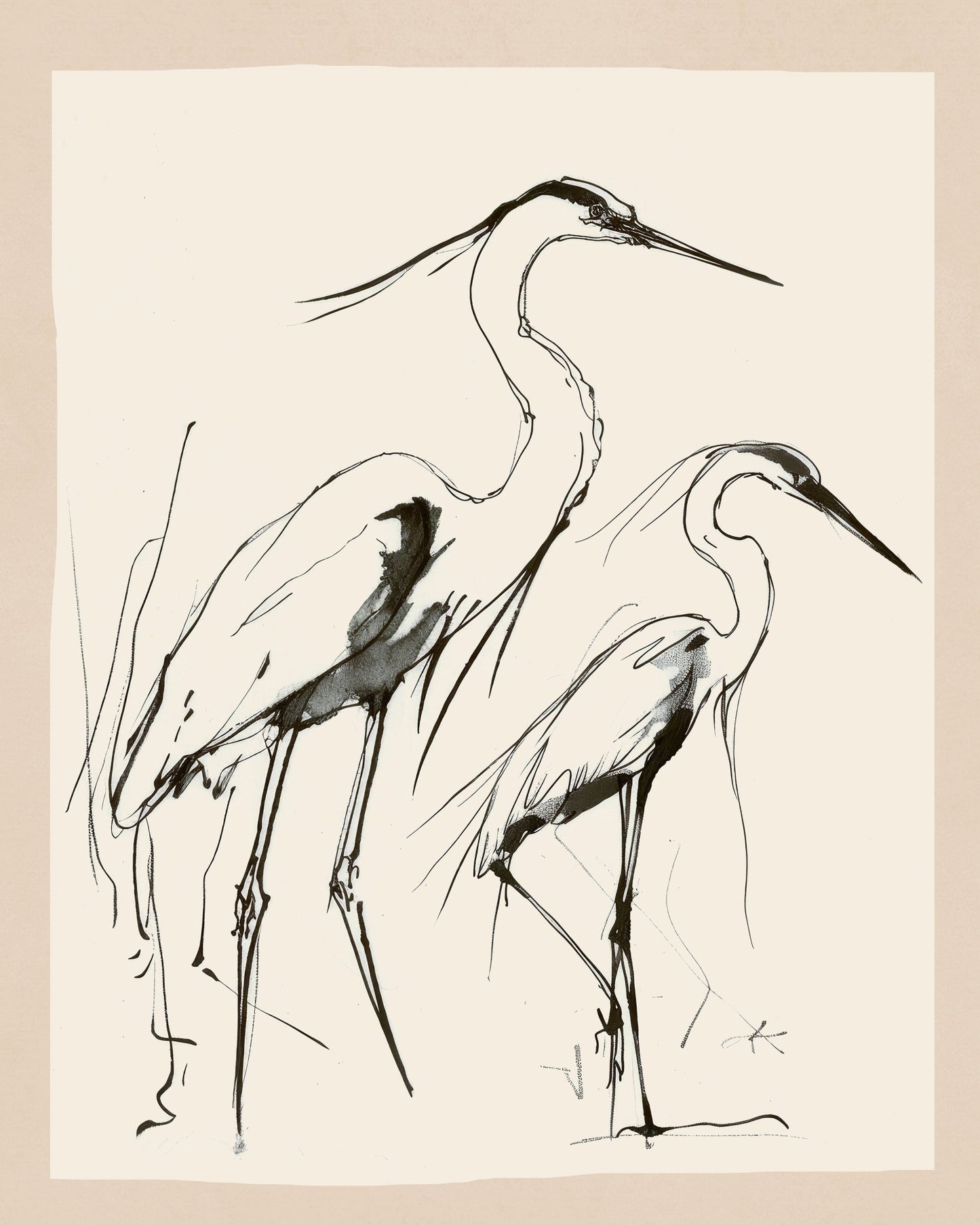 Graceful Heron Pair No2