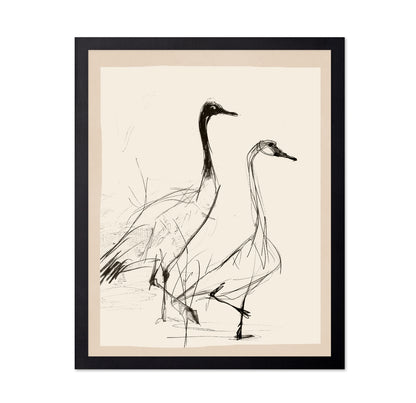 Graceful Crane Sketch