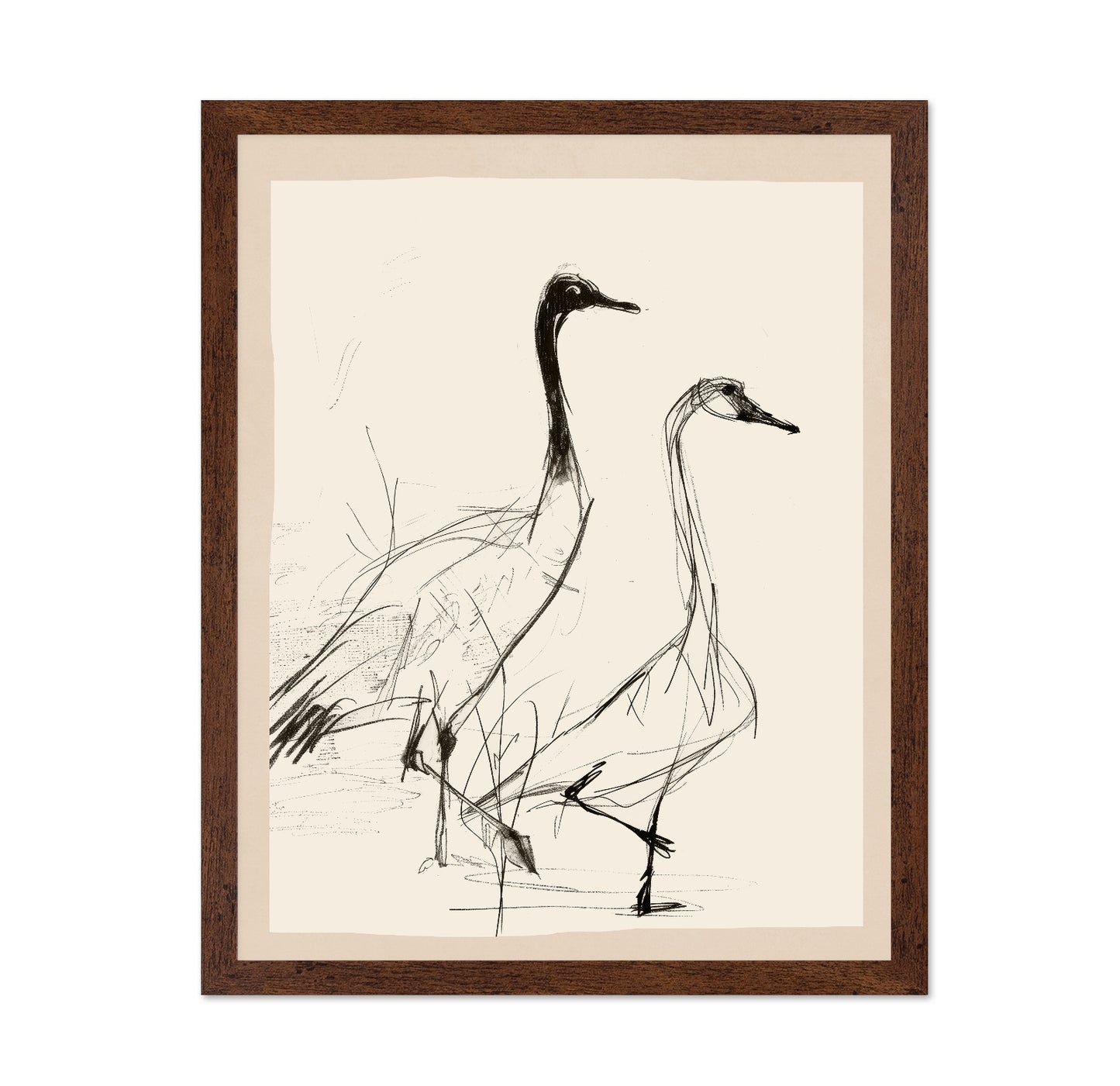 Graceful Crane Sketch